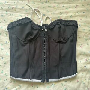 Edikted Black Corset Crop Top